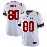 Ohio State Buckeyes 80 Noah Brown White Diamond Nike Logo College Football Jersey Dzhi,baseball caps,new era cap wholesale,wholesale hats